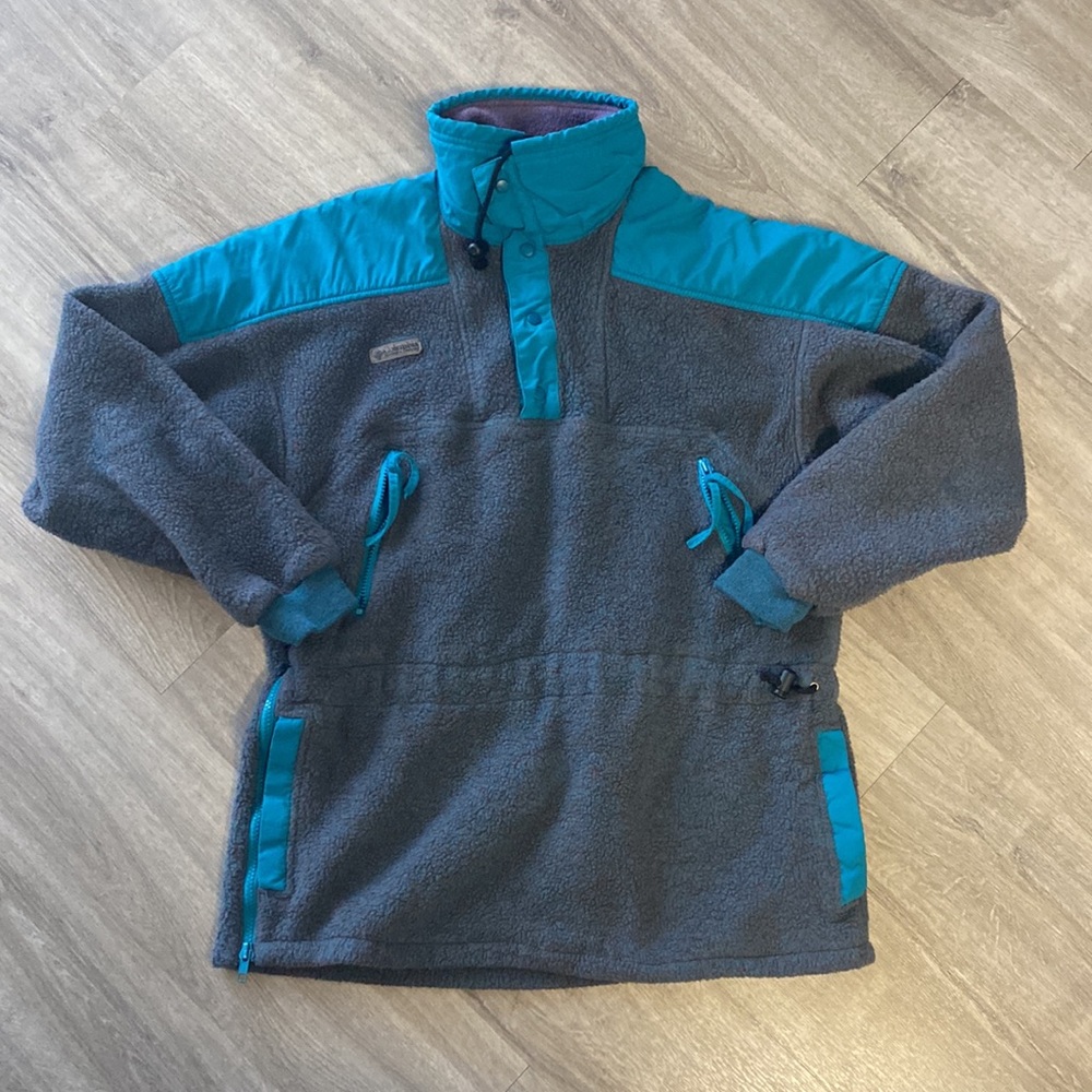 Vintage 80s Columbia Ski Pullover Fleece Jacket